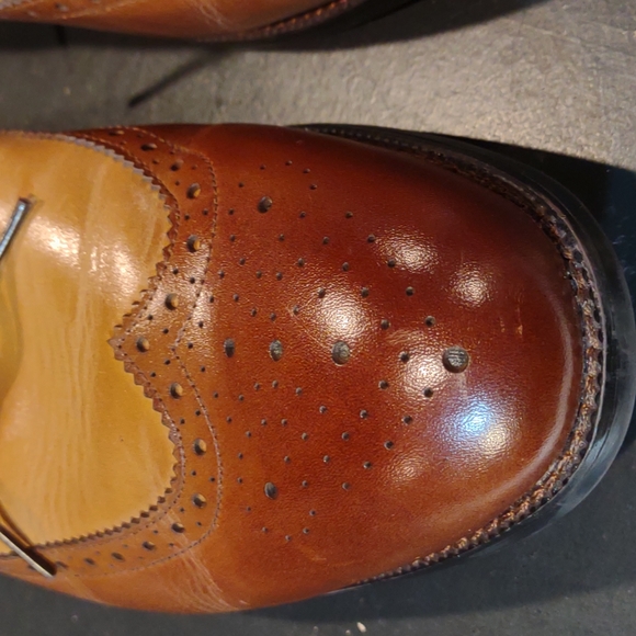 Gorgeous Multi Brown Stacy Adams Wingtips Size 12W. WIDE - Picture 4 of 15
